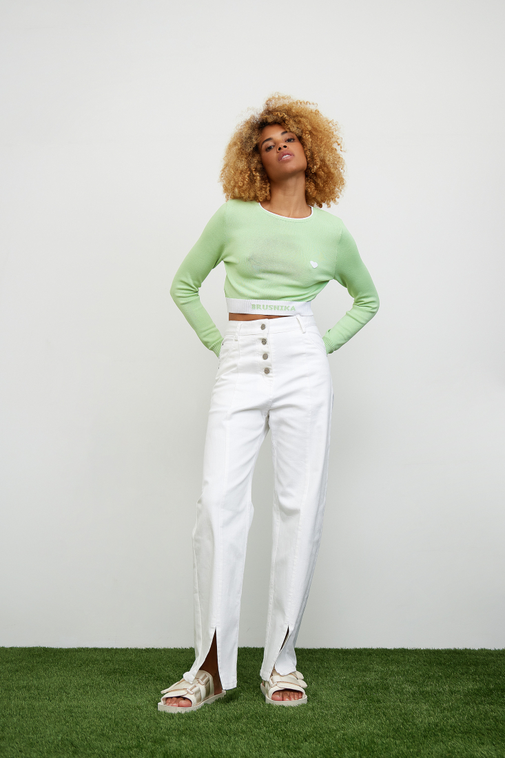 Trousers 3259-02 White from BRUSNiKA
