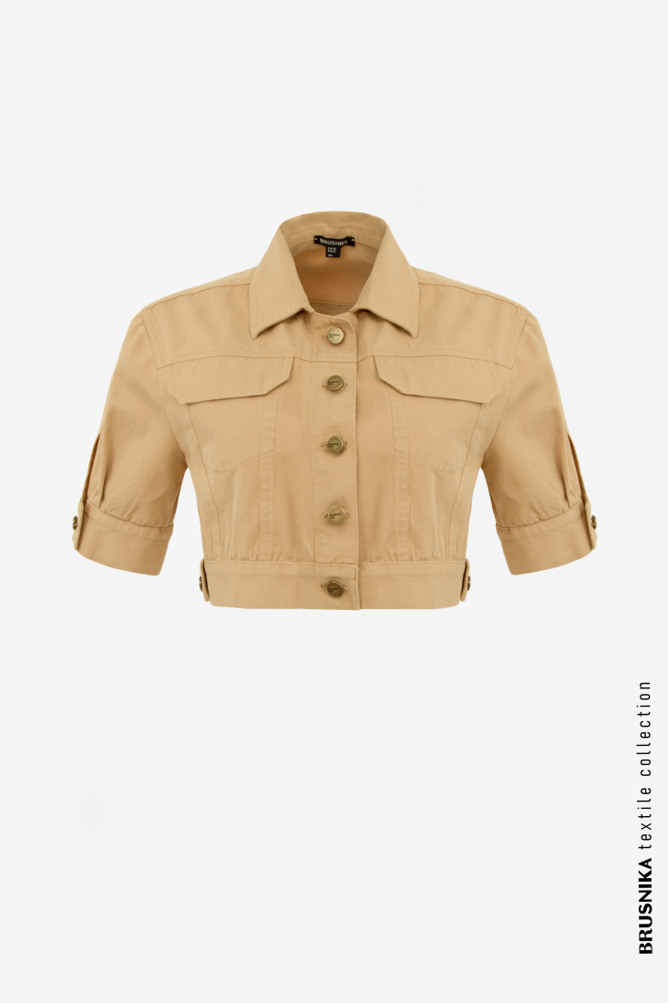 Shirt 3946-34 Dark beige from BRUSNiKA