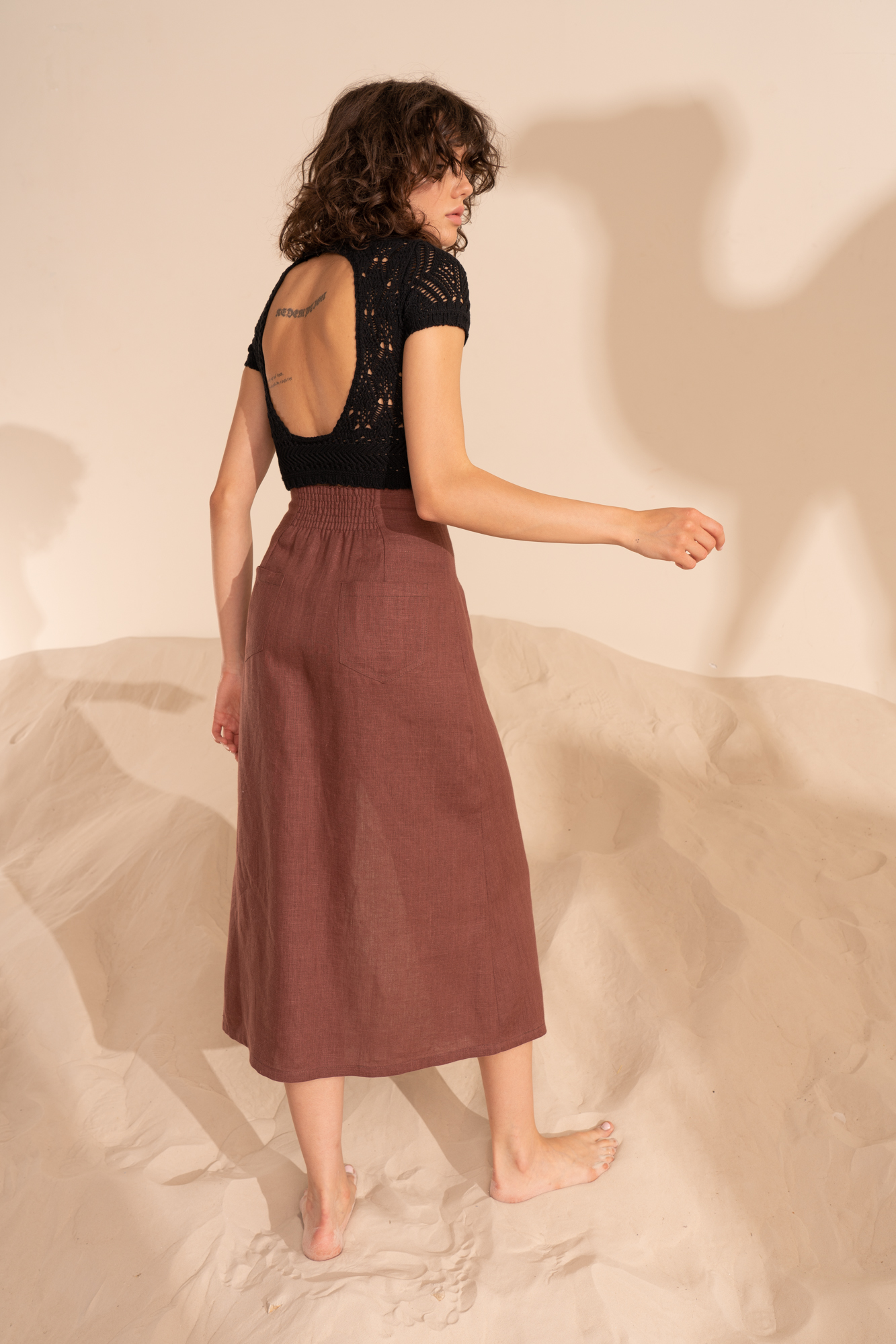 Skirt 3453-15 Brown from BRUSNiKA