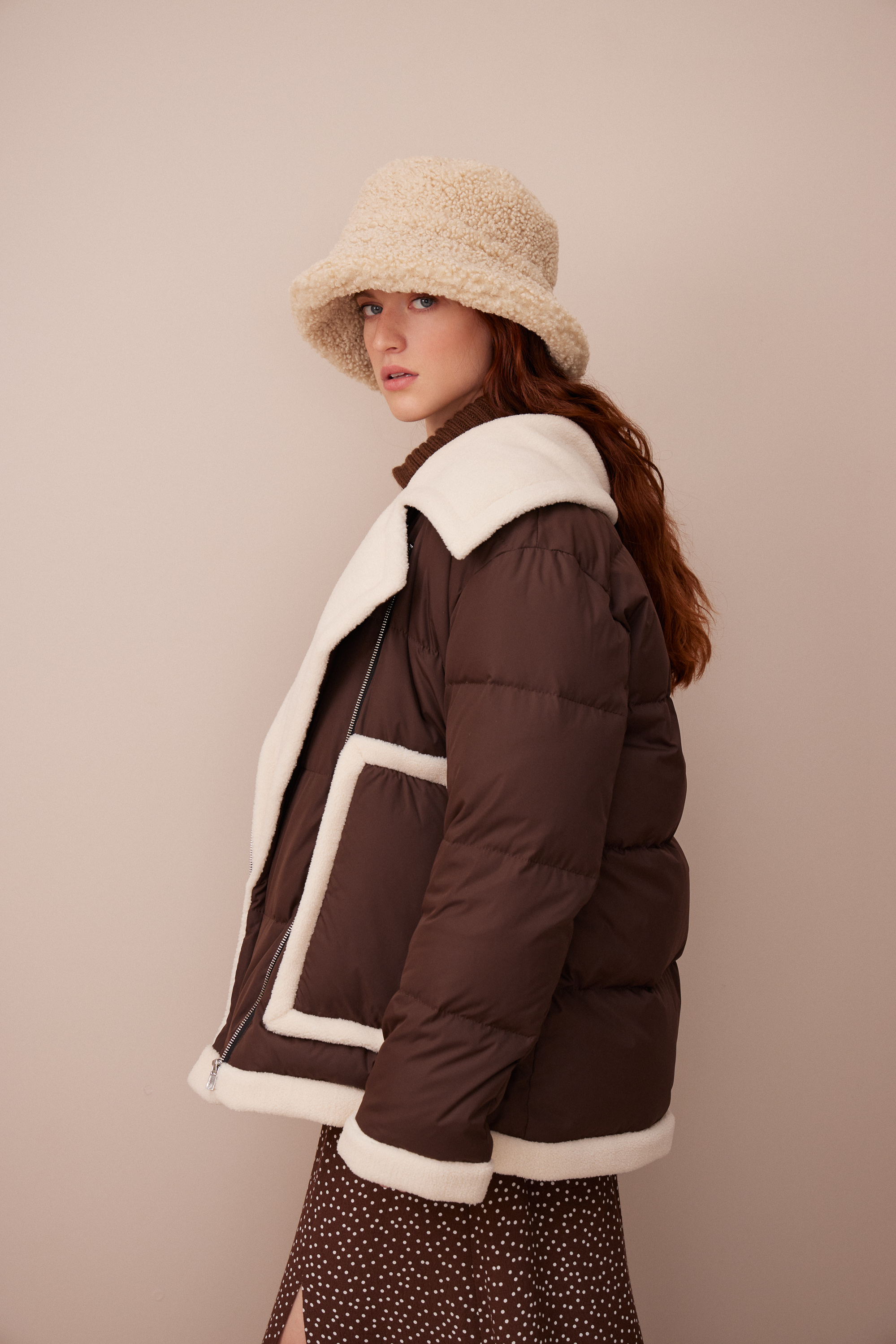 Down jacket 3667-80 Chocolate from BRUSNiKA