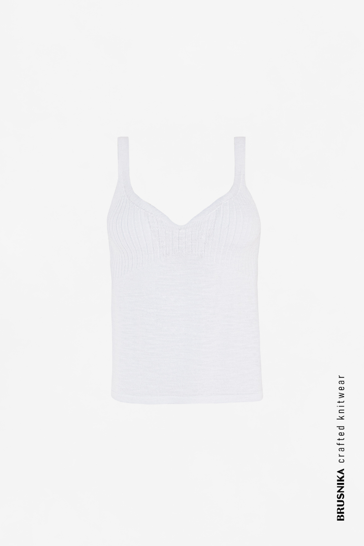 Tank top 3513-02 White from BRUSNiKA