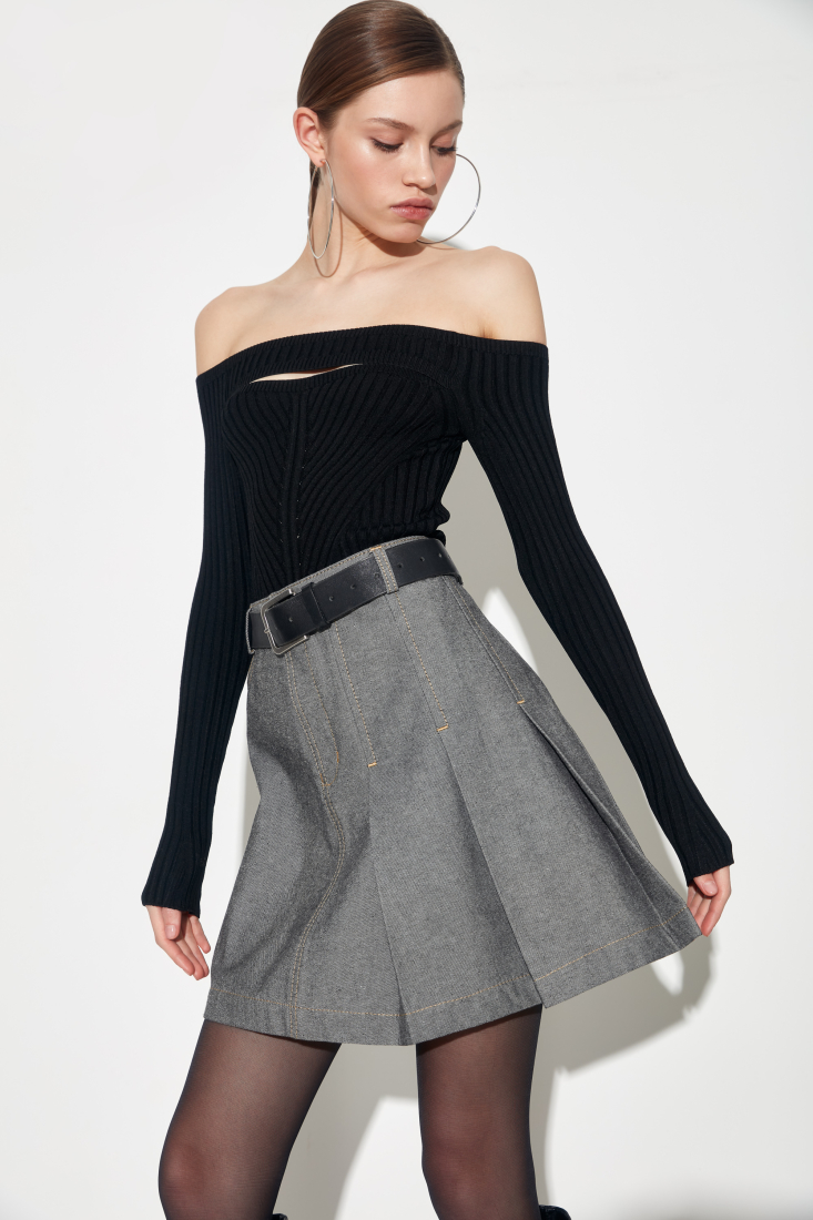 Skirt 4238-04 Grey from BRUSNiKA