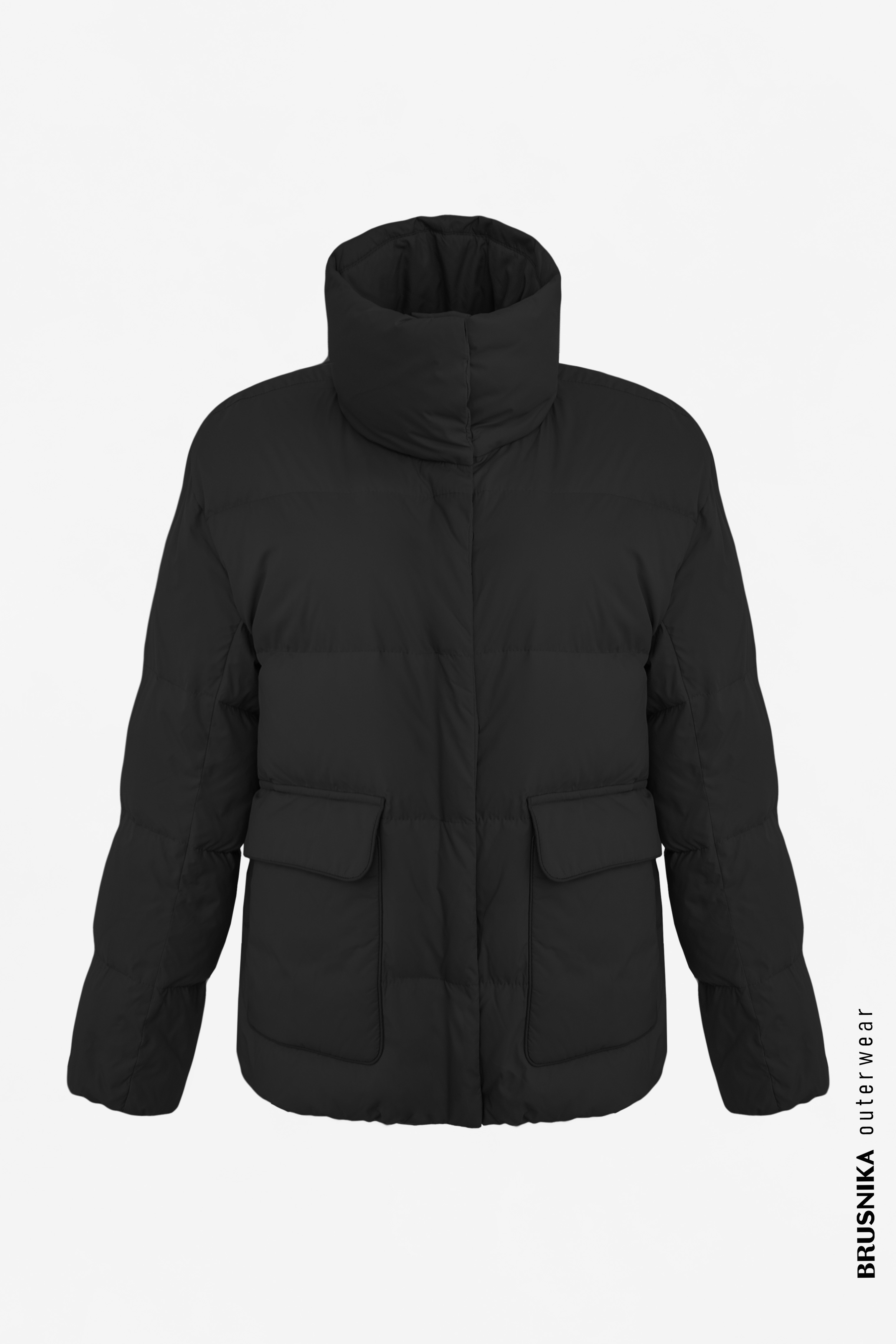 Down jacket 3668-01 Black from BRUSNiKA