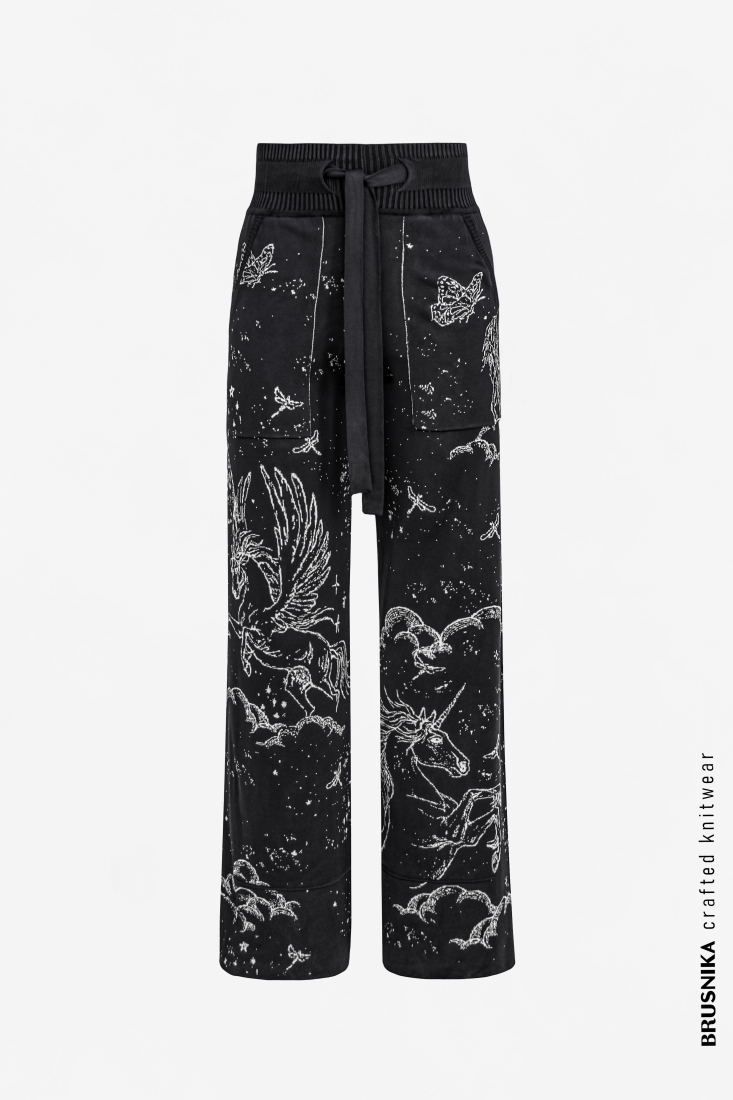 Trousers 3730-01 Black/silver from BRUSNiKA