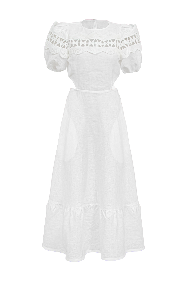 Dress 4068-02 White from BRUSNiKA