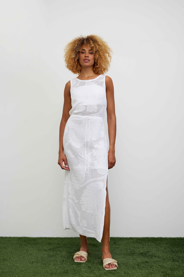 Dress 4144-02 White from BRUSNiKA