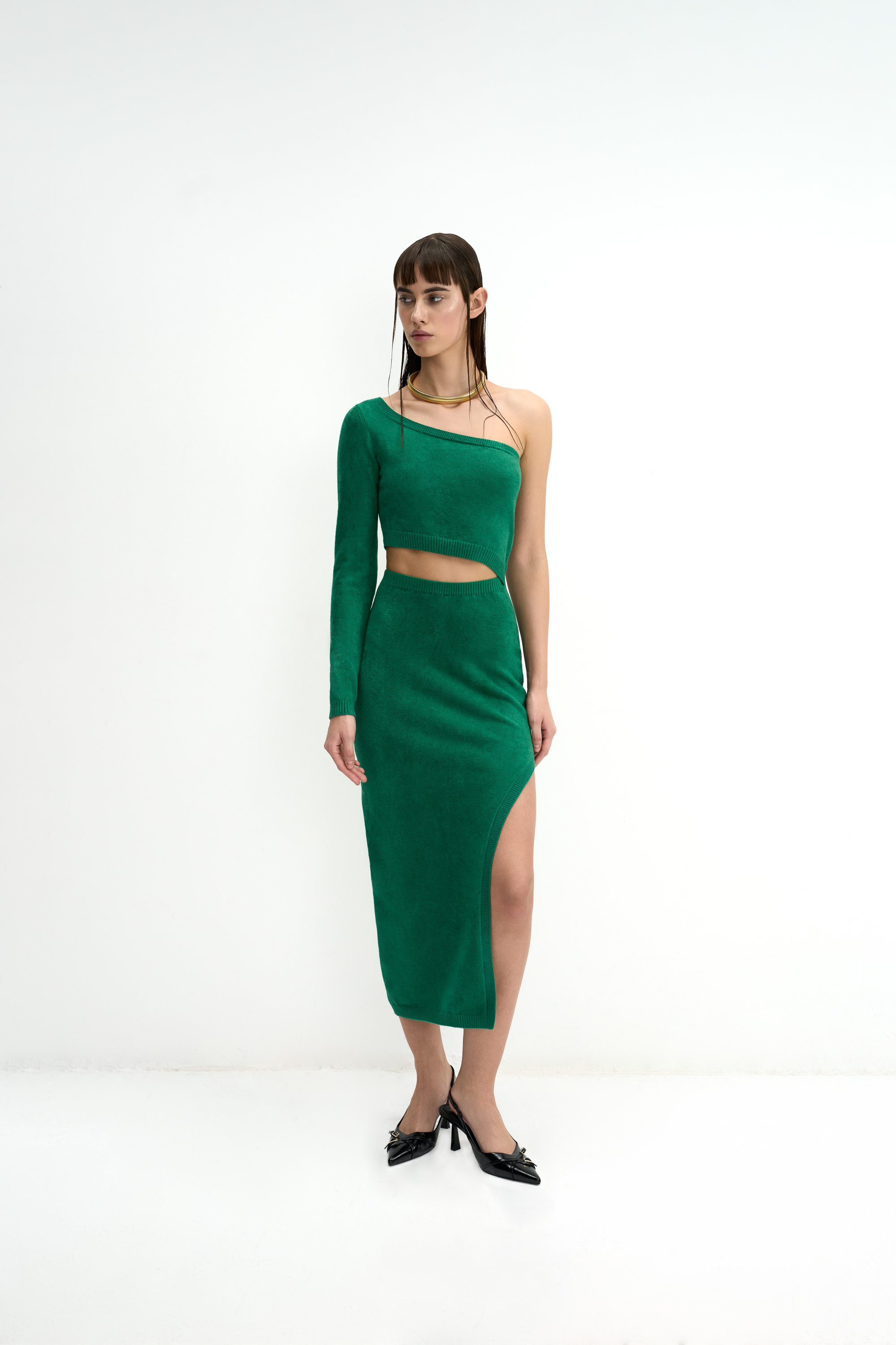 Dress 4351-08 Green from BRUSNiKA