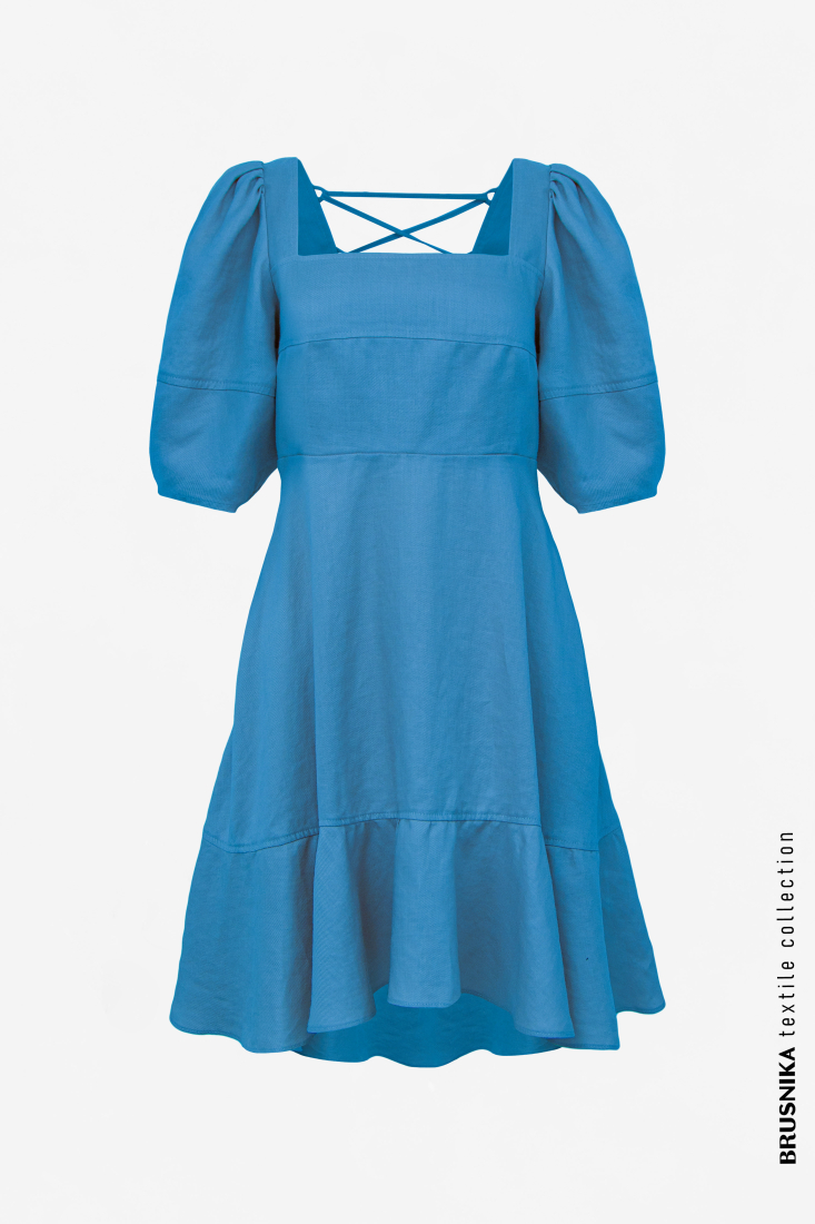 Dress 3963-07 Blue from BRUSNiKA